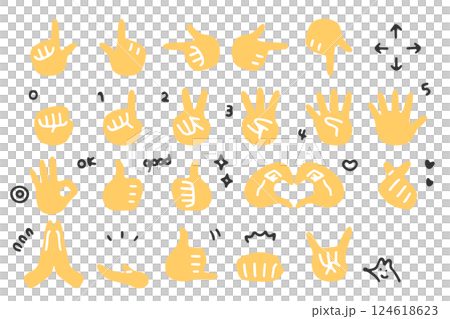 手勢和裝飾插圖 set_color 手勢和裝飾插圖 set_color 124618623