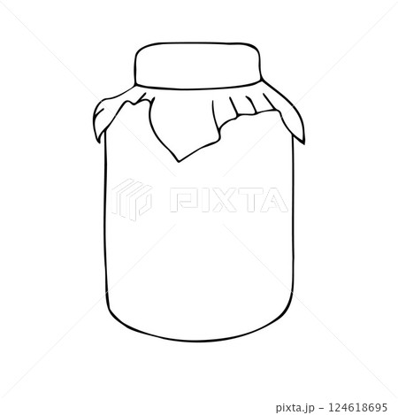 Vector hand drawn sketch doodle outline can 124618695