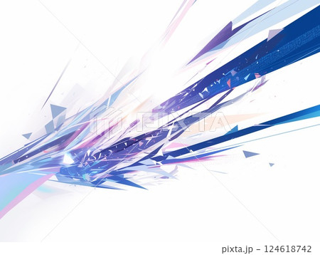 幾何学的なラインが交差する未来的な抽象デジタルアート 124618742