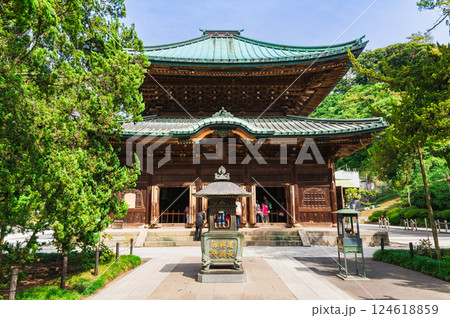 秋の鎌倉　建長寺　仏殿 124618859