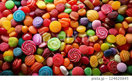 《AI画像》カラフルなキャンディー 《AI画像》カラフルなキャンディー 124620845