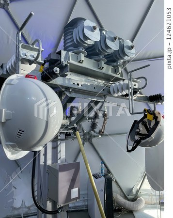 Transformer electrical equipment and construction helmets 124621053
