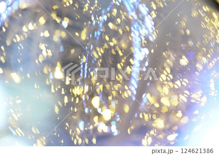 Christmas Blur with Lights Garland Decor for New Year 124621386