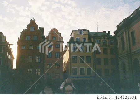 フィルムカメラで撮ったストックホルムのガムラスタン フィルムカメラで撮ったストックホルムのガムラスタン 124621531