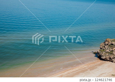 Beautiful scenery sea and blue sky on the beach Beautiful scenery sea and blue sky on the beach 124621746