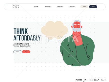 Thinking people, modern flat vector concept illustration- man standing thoughtfully, looking forward, bubble near his head Metaphor for reflection, analysis, introspection, contemplation, deep thought Thinking people, modern flat vector concept illustration- man standing thoughtfully, looking forward, bubble near his head Metaphor for reflection, analysis, introspection, contemplation, deep thought 124621826