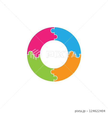 puzzle logo vector icon 124622404