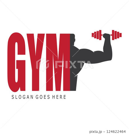 Bodybuilder Logo Template 124622464