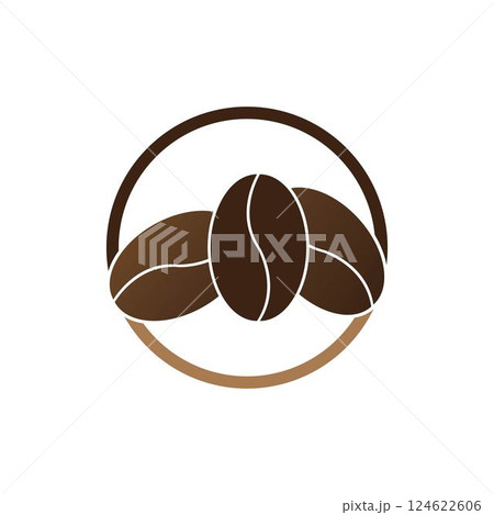 coffee beans logo template vector icon 124622606