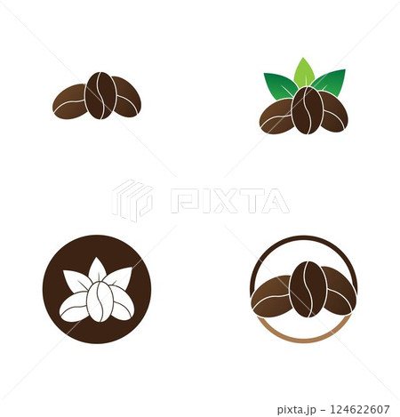 coffee beans logo template vector icon 124622607