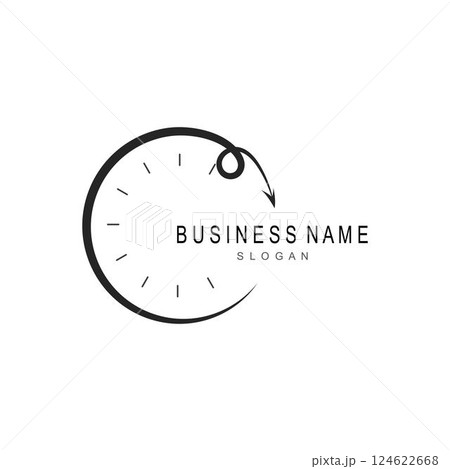clock logo template vector 124622668