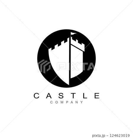 Castle vector illustration icon Template 124623019