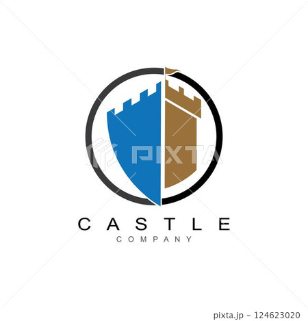 Castle vector illustration icon Template Castle vector illustration icon Template 124623020