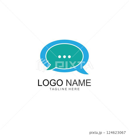 Speech bubble icon Logo template vector Speech bubble icon Logo template vector 124623067