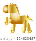 ゴールド馬アイコン 124623487