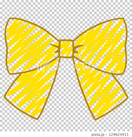 シンプルなリボンのイラスト 124624911