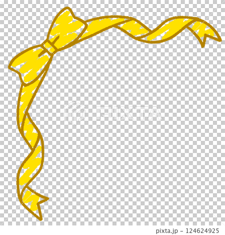 シンプルなリボンのイラスト 124624925