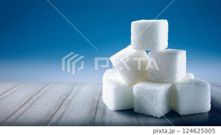 積み重なった角砂糖 積み重なった角砂糖 124625005