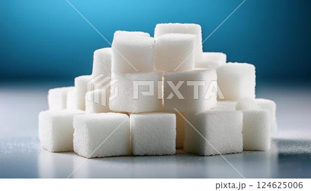 積み重なった角砂糖 124625006