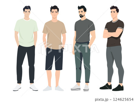 Men s Fashion Outfit Collection. A collection of stylish men dressed in various outfits, including casual, smart-casual, and streetwear styles. Men s Fashion Outfit Collection. A collection of stylish men dressed in various outfits, including casual, smart-casual, and streetwear styles. 124625654