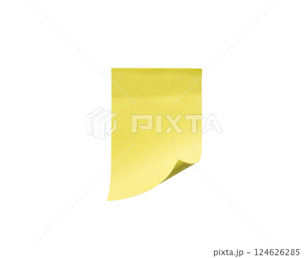 Blue blank note paper isolated on white background. 124626285