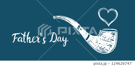 Happy Fathers Day, hand drawn style, vector illustration. Happy Fathers Day, hand drawn style, vector illustration. 124626747