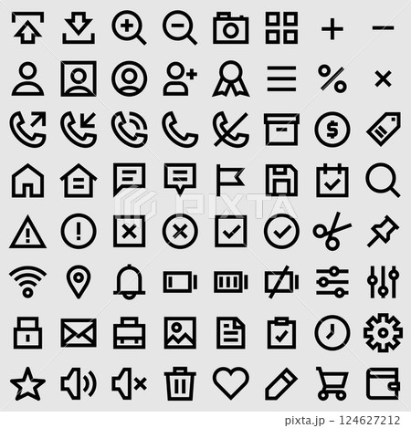 Line icons set 124627212