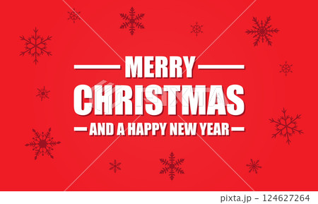 Merry Christmas and Happy New Years, winter snowflakes background. 124627264