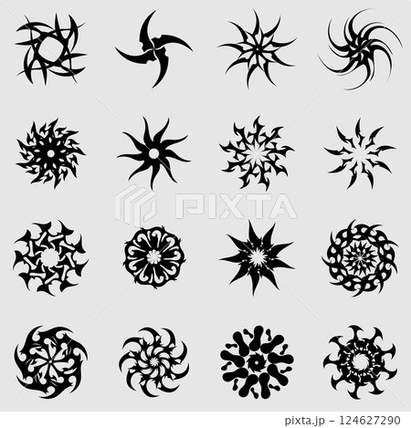 Vector abstract geometric elements set. 124627290