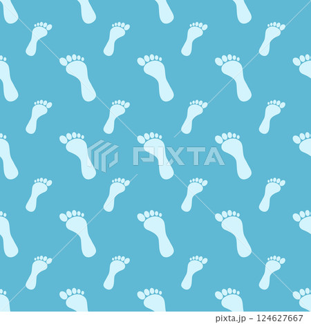 Seamless pattern with kids palm hand and foot prints. Seamless pattern with kids palm hand and foot prints. 124627667