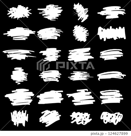 Set of black ink vector stains. Set of black ink vector stains. 124627899