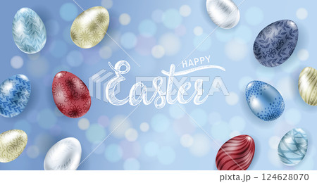 Happy easter hand drawn illustration Happy easter hand drawn illustration 124628070