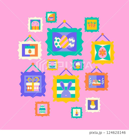 Happy Easter Wall Paintings 124628146