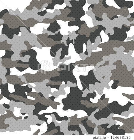 Camouflage texture seamless pattern, abstract. 124628156