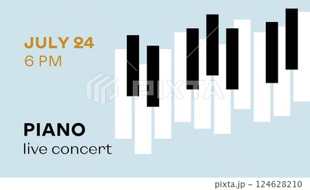 Piano Musical Festival Banner 124628210