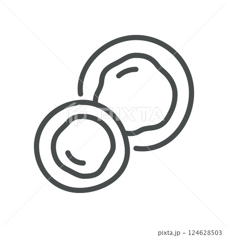 Lymphocytes Icon. Simple Line Illustration of White Blood Cells, Representing Immune Response, Infection Defense, and Hematological Analysis in Medical Diagnostics. 124628503