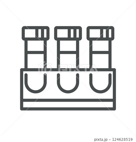Test Tubes Icon. Minimal Line Illustration of...のイラスト素材 [124628519] - PIXTA