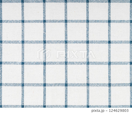 Blue fabric checkered fabric from factory, towel 124629803