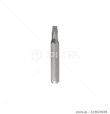 Iron bit for screwdriver and drill on Isolated on a white background Iron bit for screwdriver and drill on Isolated on a white background 124629846