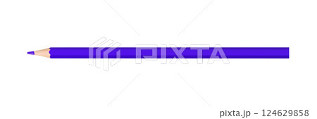 purple, violet colored pencil isolated on white background 124629858