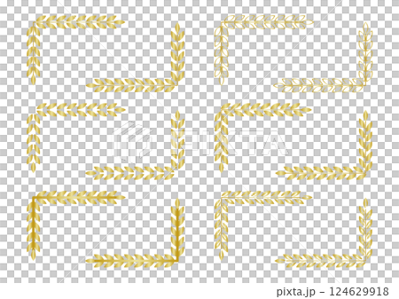 金月桂葉角框套裝 124629918