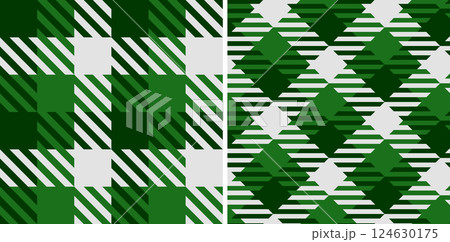 Plaid seamless vector tartan patterns set. Plaid seamless vector tartan patterns set. 124630175