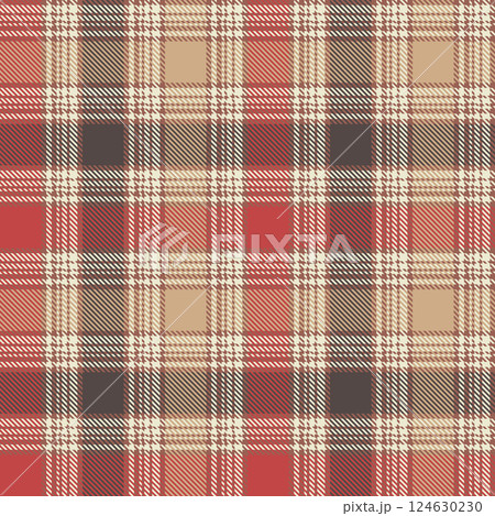 Plaid seamless vector gingham pattern. 124630230