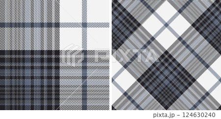 Check plaid set seamless pattern. Check plaid set seamless pattern. 124630240