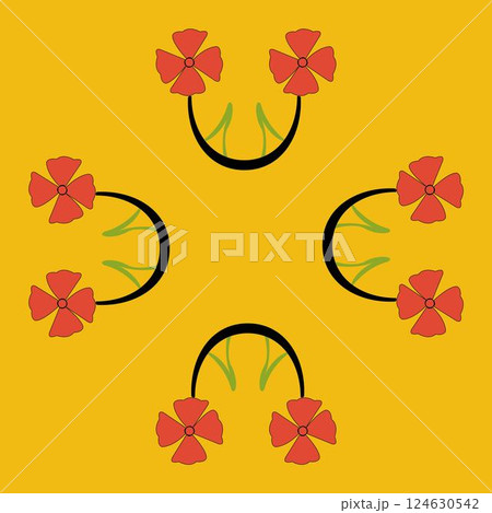 Flowery ornaments abstract background 124630542