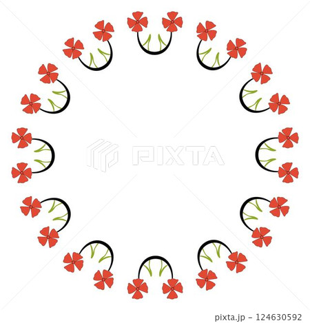 Copyspace made with flowery ornament artistic border Copyspace made with flowery ornament artistic border 124630592