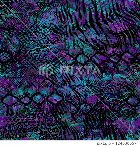 Snake skin seamless pattern. Reptile seamless texture. Animal print.  124630657