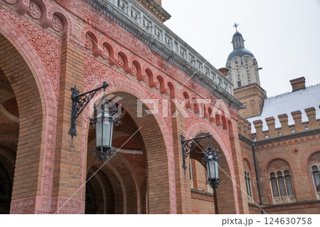 Chernivtsi National University building in winter, Ukraine. Chernivtsi National University building in winter, Ukraine. 124630758