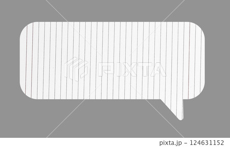 Speech bubble with paper texture, symbolizing conversation and communication. Empty space for Speech bubble with paper texture, symbolizing conversation and communication. Empty space for 124631152