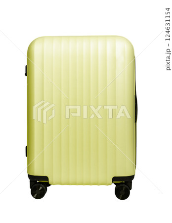 Spinner suitcase, wheeled luggage, pink baggage isolated on white. Spinner suitcase, wheeled luggage, pink baggage isolated on white. 124631154